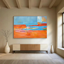 Load image into Gallery viewer, Bold Color - Striped Abstract Painting On Canvas DKH408