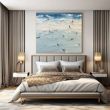 Load image into Gallery viewer, Surfers’ Paradise Palette Acrylic Art, Perfect for Beach - Themed Game Room & Coastal Café LargeART1070