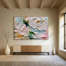 Load image into Gallery viewer, Impasto Flower “Blush Blooms” Painting on Canvas, Romantic Floral Art DKH817