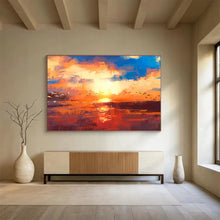 Load image into Gallery viewer, Vibrant Abstract Sunset Bird Painting On Canvas DKH387