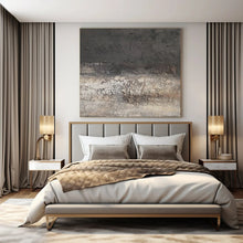 Load image into Gallery viewer, Gray Textured Abstract Art for Minimalist Art Studio & Urban - inspired Hotel Lobby LargeART0947