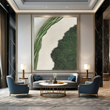 Load image into Gallery viewer, “Textured Nature Shapes” ,Green and white with raised, organic - looking textures. DTP316