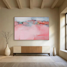 Load image into Gallery viewer, Gentle Pink Wash Abstract Canvas Painting DKH487