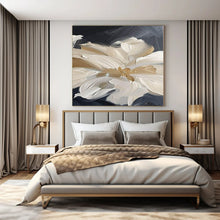 Load image into Gallery viewer, Cream and Black Floral Art, Great for Glamorous Dressing Room & Upscale Dining Area LargeART1092