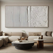Load image into Gallery viewer, Textured White Layers Acrylic Art - Perfect for Contemporary Spa & Minimalist Meditation Room LargeART0611