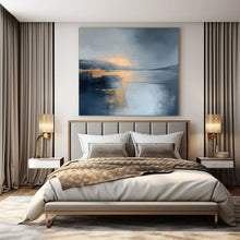 Load image into Gallery viewer, Golden Lake Abstract Art for Luxury Mountain Lodge & Fine Dining Restaurant LargeART0940