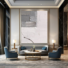 Load image into Gallery viewer, “Gray Patchwork” – Textured gray blocks on white, peeling paint effect DTP361