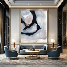 Load image into Gallery viewer, Monochrome Swirls in Gray – Abstract Oil Painting with Dynamic Textures DTP228