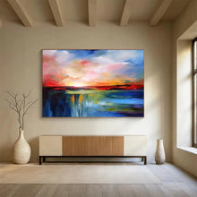 Load image into Gallery viewer, Colorful Sunset Landscape - Dreamy Living Room or Bedroom Art LargeART1513