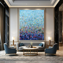 Load image into Gallery viewer, Blue - Toned Abstract Mosaic - Ideal for Home Office & Meditation Space LargeART2349