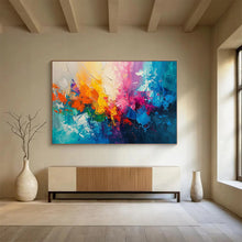 Load image into Gallery viewer, Vibrant Color Burst Abstract Composition Abstract acrylic painting DLZ049