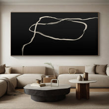 Load image into Gallery viewer, Massive Black and White Curved Lines Acrylic for Modern Art Studio & Zen - Inspired Meditation Room LargeART0336