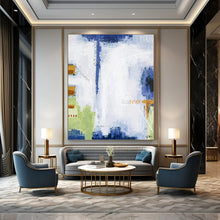 Load image into Gallery viewer, Blue & Green Abstract with Details - Ideal for Nature - Inspired Home Office & Modern Lounge LargeART2391