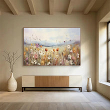 Load image into Gallery viewer, Hand - painted Wildflower Meadow Landscape Acrylic Art for Bohemian - Style Sunrooms LargeART1699