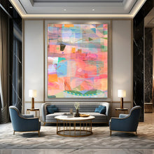 Load image into Gallery viewer, Colorful Geometric Abstract Painting, Ideal for Eclectic Home Office & Creative Studio LargeART1862