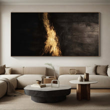 Load image into Gallery viewer, Dark and Golden Abstract Art - Great for Sophisticated Study & Luxe Hotel Lobby LargeART0686