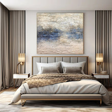 Load image into Gallery viewer, Blue - Gray Textured Abstract Art for Coastal Home Office & Modern Art Café LargeART0965