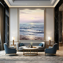 Load image into Gallery viewer, “Pastel Seaside Sunset” - Impressionistic Seascape Art on Canvas DKH1596