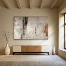 Load image into Gallery viewer, Hand - Painted Gray - White Textured Abstract Acrylic Art for Industrial - Style Living Room Wall LargeART1625