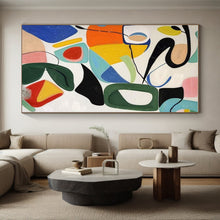 Load image into Gallery viewer, Colorful Abstract Shapes Collage Acrylic Art - Suited for Playful Kids’ Room & Bohemian - style Studio LargeART0625