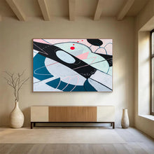 Load image into Gallery viewer, Playful Geometric Abstract Painting on Canvas DKH549
