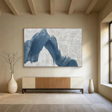 Load image into Gallery viewer, Textured Blue Wave Abstract Painting for Nautical Studio & Nature - Lover’s Den DKH214