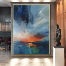 Load image into Gallery viewer, Custom Hand-Painted Abstract Mural for Bedroom & Hotel Rooftop Bars
