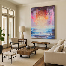 Load image into Gallery viewer, Hand-Painted Bespoke Abstract Canvas for Bar & Hotel Pool Decks