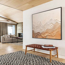 Load image into Gallery viewer, Hand - painted Textured Wavy Relief Acrylic Art for Minimalist Living Room Accents LargeART1695