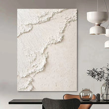 Load image into Gallery viewer, “White Textured Abstraction” - Minimalist Plaster - like Art on Canvas DKH1492
