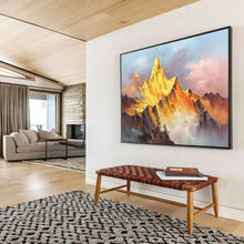 Load image into Gallery viewer, Sunset Mountain Glow - Dramatic Living Room Art LargeART1557