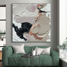 Load image into Gallery viewer, Oversized Neutral - Pink Abstract Art for Serene Bedroom & Chic Studio LargeART0512