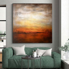 Load image into Gallery viewer, Enormous Sunset Glow Abstract Acrylic for Cozy Dining Room LargeART0287