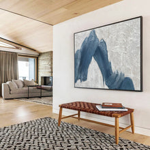 Load image into Gallery viewer, Textured Blue Wave Abstract Painting for Nautical Studio & Nature - Lover’s Den DKH214