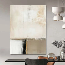 Load image into Gallery viewer, White, Black & Gold Abstract Art, Suited for Contemporary Hallway & Art - Lover’s Study LargeART1476