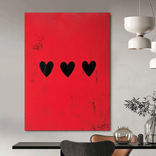 Load image into Gallery viewer, Red & Black Minimalist Abstract Art, Suited for Edgy Living Room & Bold Bedroom LargeART1935