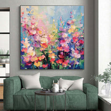 Load image into Gallery viewer, Colorful Flower Field Abstract Art - Ideal for Garden - themed Living Room & Romantic Wedding Venue LargeART0694