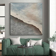 Load image into Gallery viewer, Oversized Textured Coastal Abstract Acrylic for Beach House Bedroom & Relaxing Living Room LargeART0323