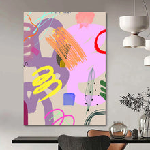 Load image into Gallery viewer, Pastel Abstract Playground Art, Suited for Minimalist Nursery & Light - Filled Reading Nook LargeART2008