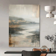 Load image into Gallery viewer, “Muted Coastal Landscape” Abstract Painting on Canvas, Serene Bedroom Decor DKH1001