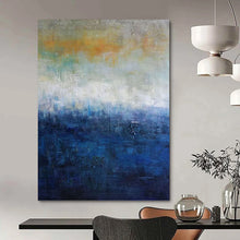 Load image into Gallery viewer, “Gradient Blue Abstract Landscape” - Color - Field Abstract Art on Canvas DKH1559