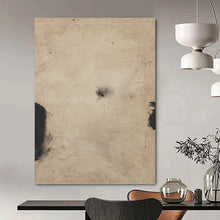 Load image into Gallery viewer, “Ethereal Beige and Black” - Monochromatic Abstract Art on Canvas DKH1421