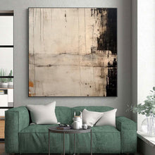 Load image into Gallery viewer, Large - Scale Hand - painted Monochrome Textured Abstraction Acrylic Art for Industrial - Inspired Lofts LargeART0244