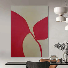 Load image into Gallery viewer, Red & Beige Abstract Petal - Like Acrylic Art, Fit for Romantic Bedroom & Floral - Themed Lounge LargeART0998