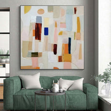 Load image into Gallery viewer, Colorful Geometric Collage Acrylic Art - Suited for Creative Studio & Playful Kids’ Room LargeART0659