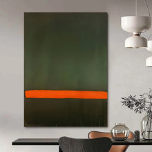 Load image into Gallery viewer, “Green and Orange Color - Block” - Minimalist Abstract Art on Canvas DKH1616