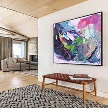 Load image into Gallery viewer, Vibrant Color - Splashed Abstract Abstract acrylic painting DLZ131