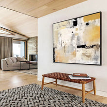 Load image into Gallery viewer, Neutral Tones Abstract Geometric Shapes Abstract acrylic painting DLZ061