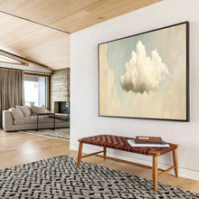 Load image into Gallery viewer, Hand - painted Single Fluffy Cloud Acrylic Art for Whimsical Nursery Ceilings LargeART1698