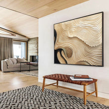 Load image into Gallery viewer, Golden Wave - Like Textured Art Abstract acrylic painting DLZ101